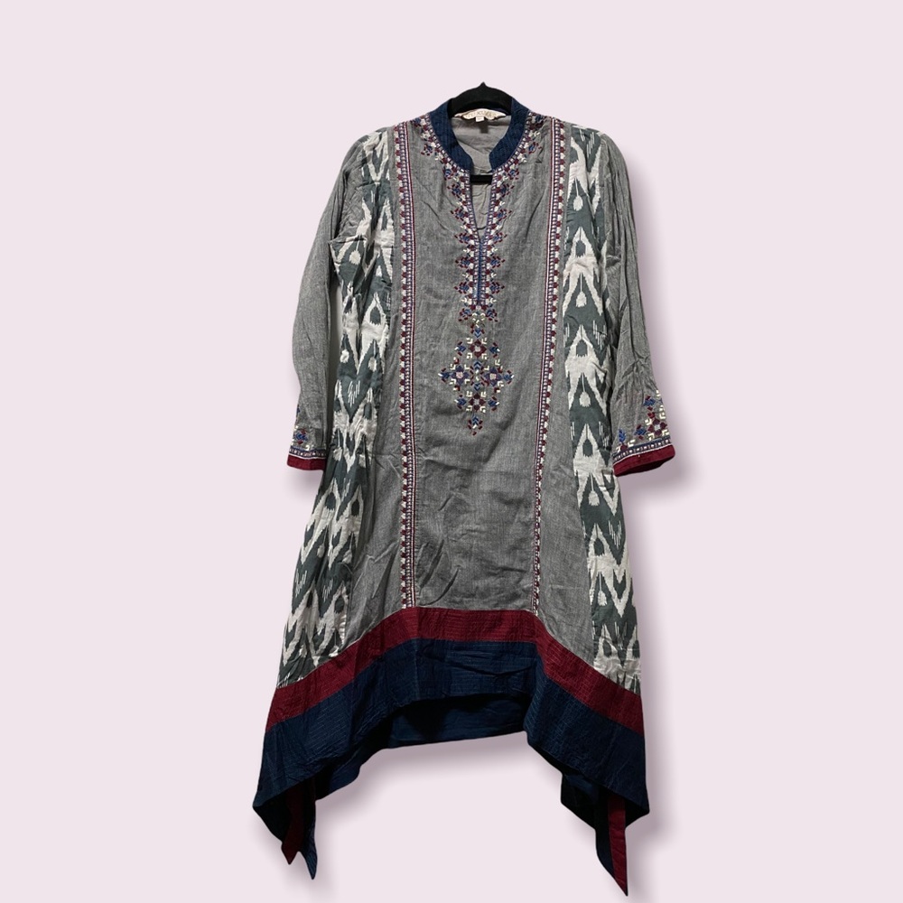 LABEL Ritu Kumar Embroidered Tunic Dress- size 36